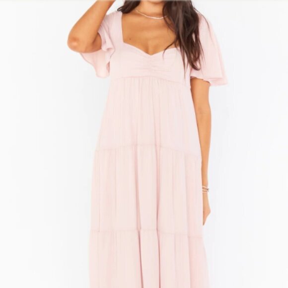 🌸 Show Me Your Mumu Nicole Maxi Dress ~ Blush – Size M (NWT) - Picture 6 of 9